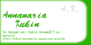 annamaria kukin business card